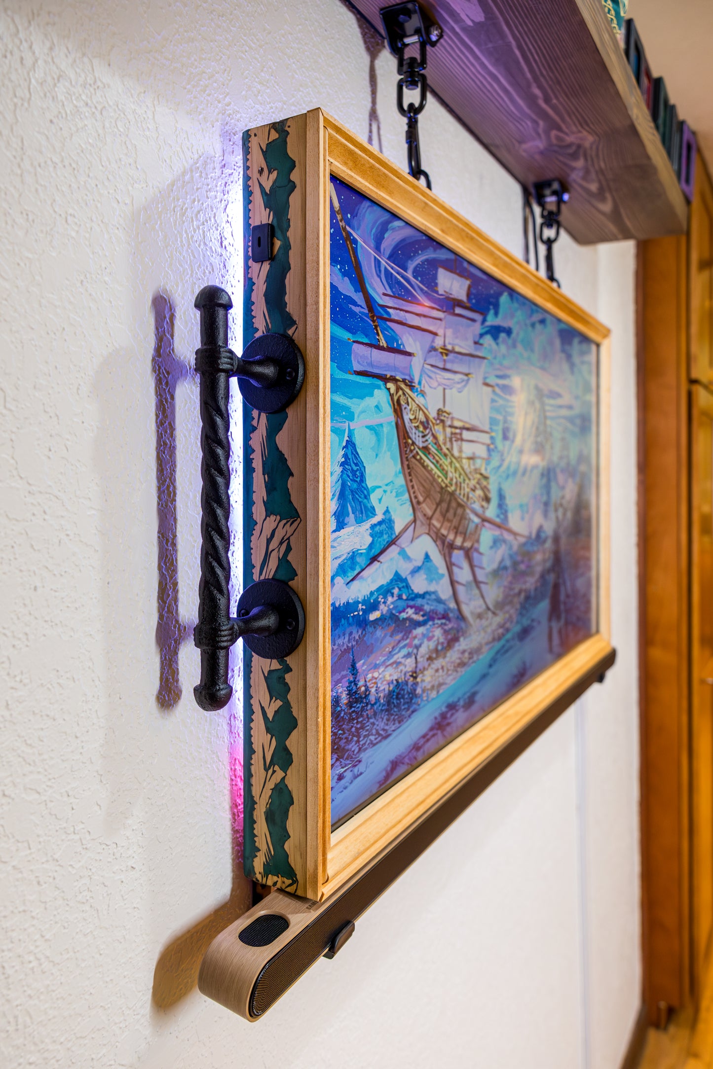 Slim Wall Mounted Version (Floating Shelf Included)
